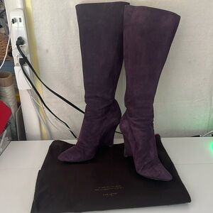 Kate Spade purple suede boots